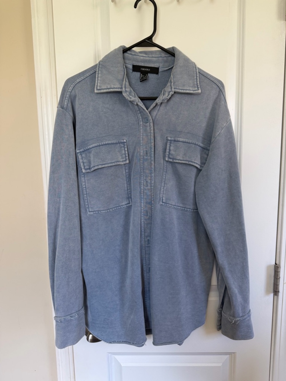 Forever 21 Light Wash Denim Button-Up